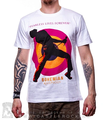 футболка queen freddie mercury "bohemian rhapsody" (белая)