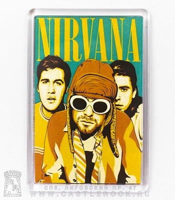 магнит прямоугольный nirvana (группа)