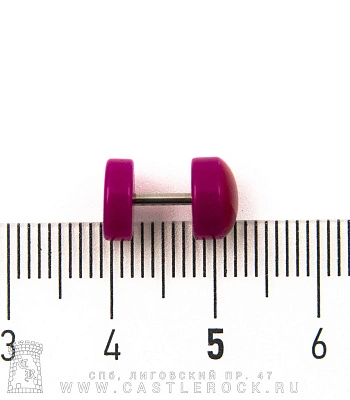 Обманка Плага Сталь с Акриловыми Шайбами (фиолетово-пурпурная) 1,2 х 6 х 8/8