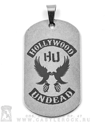 жетон с гравировкой hollywood undead