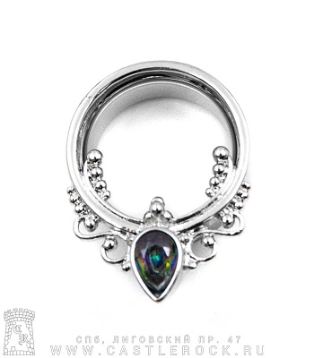 Тоннель Сталь Тонкостенный Кружево (страз) 19 мм