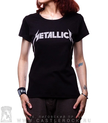 женская футболка metallica (лого)