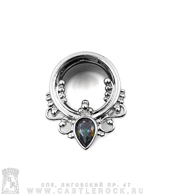 Тоннель Сталь Тонкостенный Кружево (страз) 12 мм