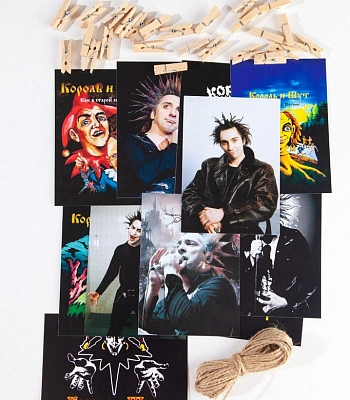 набор открыток король и шут (с прищепками)