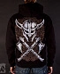 балахон на молнии викинг и череп "viking with skull"
