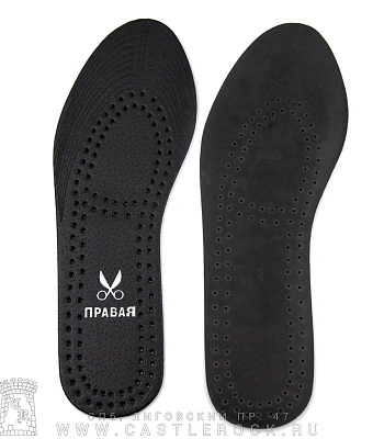 стельки кожаные двухслойные (черные)