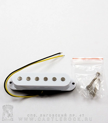 звукосниматель д/эл.гитары pu 01 single neck (белый)