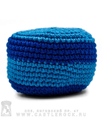 сокс полосатый (синий, голубой, пластиковые гранулы)