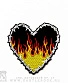 нашивка термо сердце в пламени (вышивка)