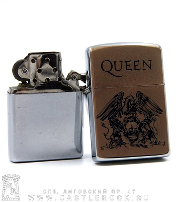 зажигалка с гравировкой queen (герб)