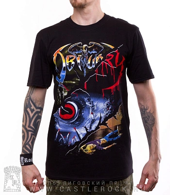 футболка obituary "cause of death. florida death metal"