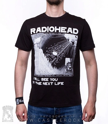 футболка radiohead "i will see you in the next life"