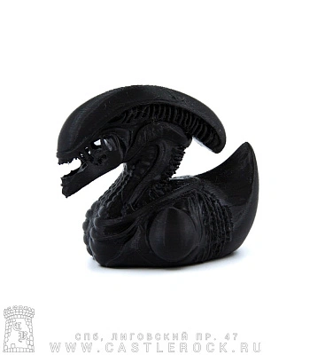 статуэтка уточка чужой (3d печать, черная)