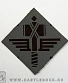 нашивка manowar (молот, серая)
