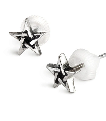 серьги alchemy gothic (алхимия готик) e164 pentagram