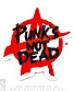 нашивка anarchy анархия punks not dead (лого, белая, вышивка)