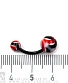 Банан Биофлекс с Акриловыми Шариками Винт (черно-красный) 1,4 х 10 х 5/8