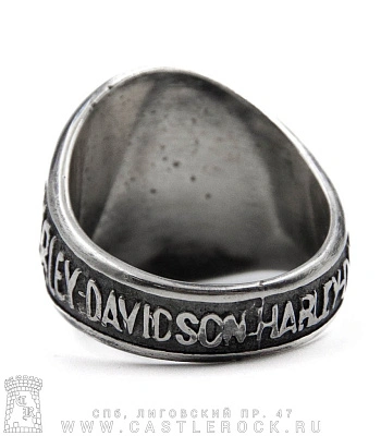 кольцо harley-davidson (череп, объемный)