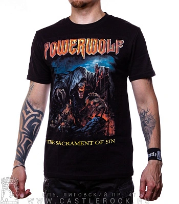 футболка powerwolf "the sacrament of sin"