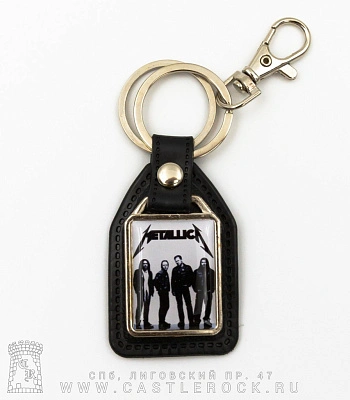 брелок прямоугольный на подкладке metallica (группа)