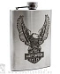 фляга стальная с гравировкой harley-davidson (орел) 8 oz