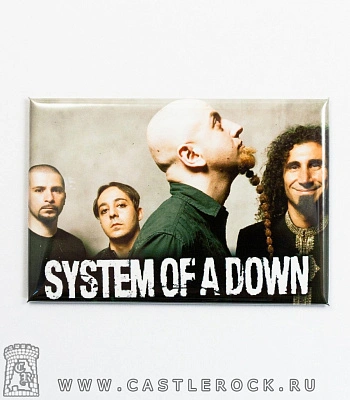 магнит прямоугольный system of a down (группа)