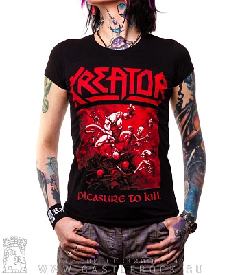 женская футболка kreator "pleasure to kill"