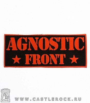 нашивка agnostic front (лого красное, звезды)