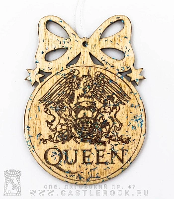 елочное украшение queen freddie mercury (герб, блестки)