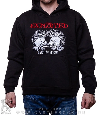 балахон exploited "fuck the system" (вышивка)
