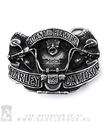 пряжка harley-davidson "born to be wild" (байкер)