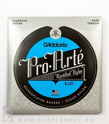 струны d'addario для классической гитары нейлоновые ej31 classic hard