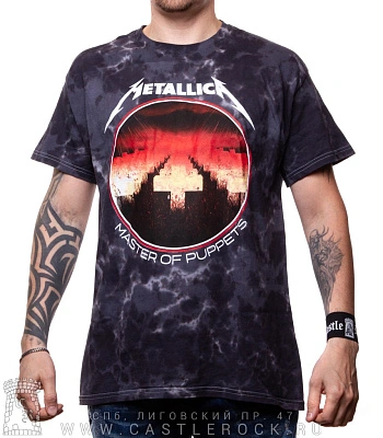 футболка metallica "master of puppets" (варенка, серая)
