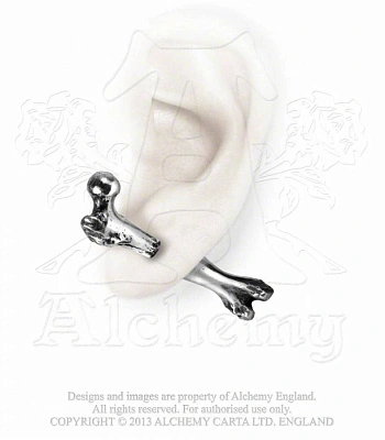 серьга alchemy gothic (алхимия готик) e322 femur bone