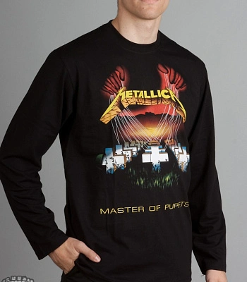 футболка metallica "master of puppets" (принт яркий, большой) д/р