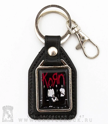брелок прямоугольный на подкладке korn (группа)