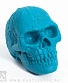 стирательная резинка череп (синяя)