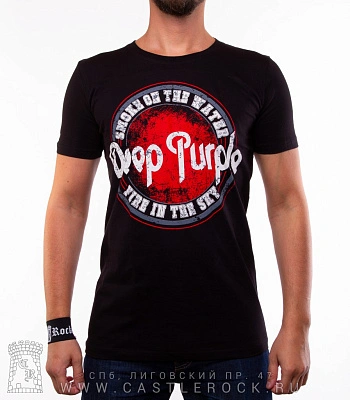 футболка deep purple "smoke on the water, fire in the sky"
