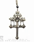 подвес alchemy gothic (алхимия готик) p566 the hanging cross of pressburg (камни синие)
