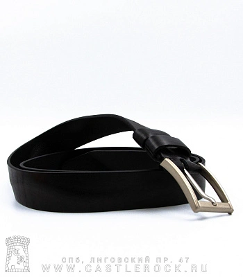 ремень кожаный нокс с тиснением "волна" (черный, 33 мм)