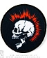 нашивка череп панка (круглая)