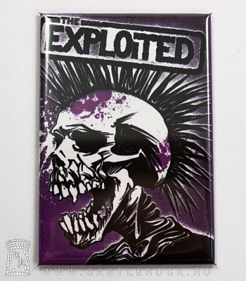 магнит прямоугольный exploited (лого, фиолетовый)