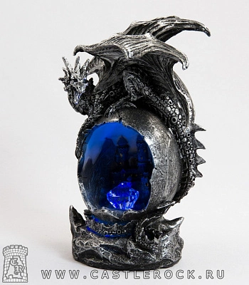 светильник дракон на яйце с кристаллом