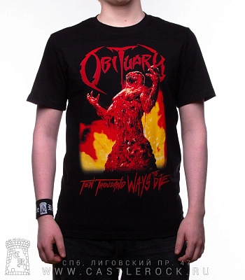 футболка obituary "ten thousand ways to die"