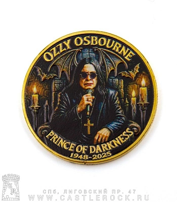 монета сувенирная крупная ozzy osbourne "prince of darkness"