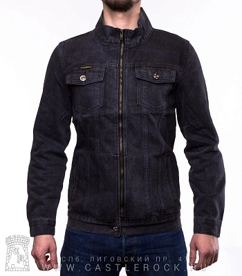 куртка джинсовая серая (на молнии) vkc1226