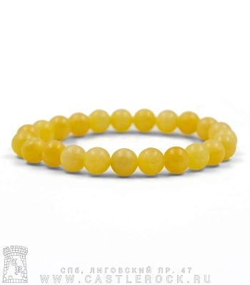 браслет из натурального камня нефрит (8 мм)