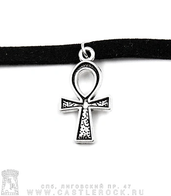 чокер анкх (средний, текстиль)