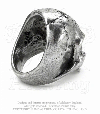 кольцо alchemy gothic (алхимия готик) r174 ruination skull