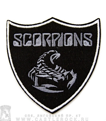 нашивка scorpions (щит, вышивка)